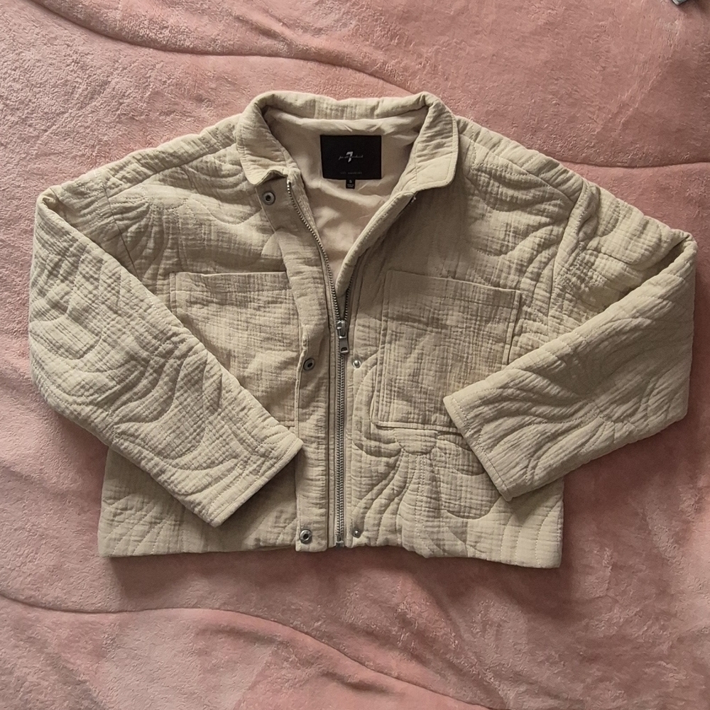 7 For All Mankind Light Tan Fabric